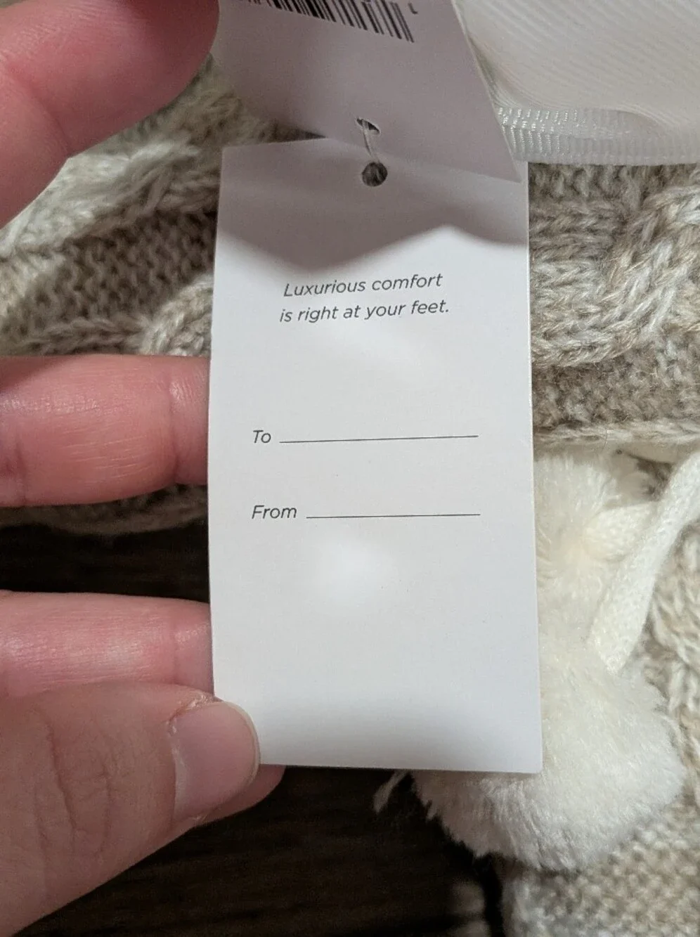 Ugg Fleece Lined Pom Pom Socks
